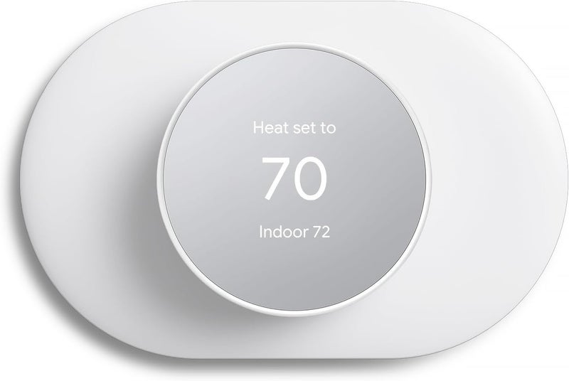 HOGEE Wall Plate Cover Trim Kit Compatible with Google Nest Thermostat 2020, Wall Plate Cover for Google Nest Thermostat 2020, Easy to Install - Snow - Image 1